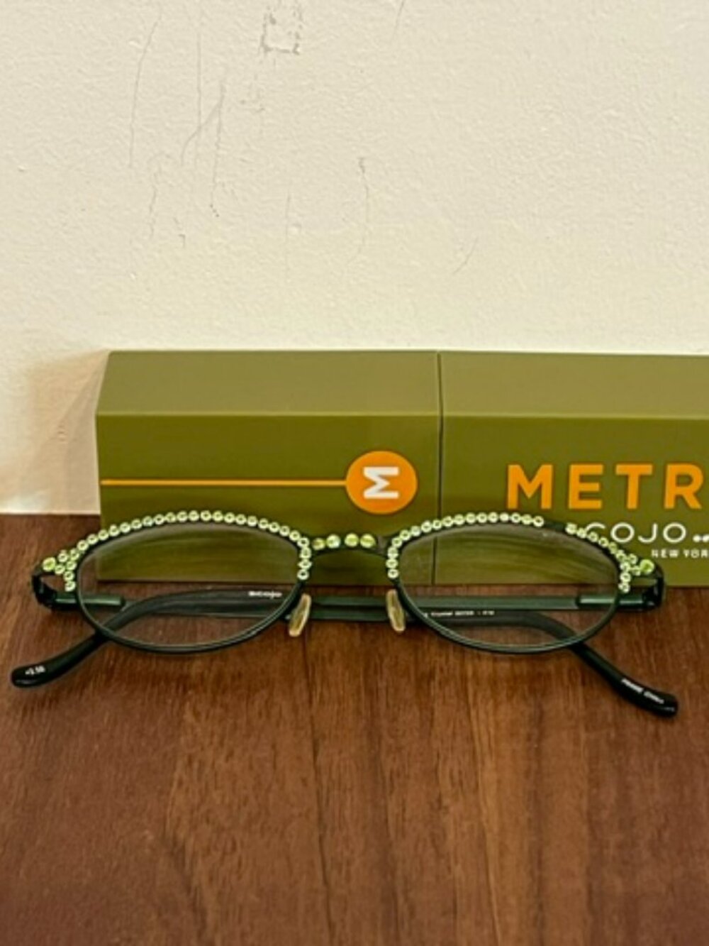 Scojo New York Reading Glasses +2.50 Reade Crystal 22725 414 Green